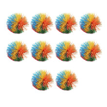 Toudaret 10 Stück Silikon-Affen-Fadenball, Angstlinderung, bunter sensorischer Ball, tragbarer Reise-Fidget-Ball, Hüpfbommel-Stressball,