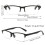 Lesebrille mit Blaulichtfilter, Computerbrille, Schwarz, Stärke 2,0x 3