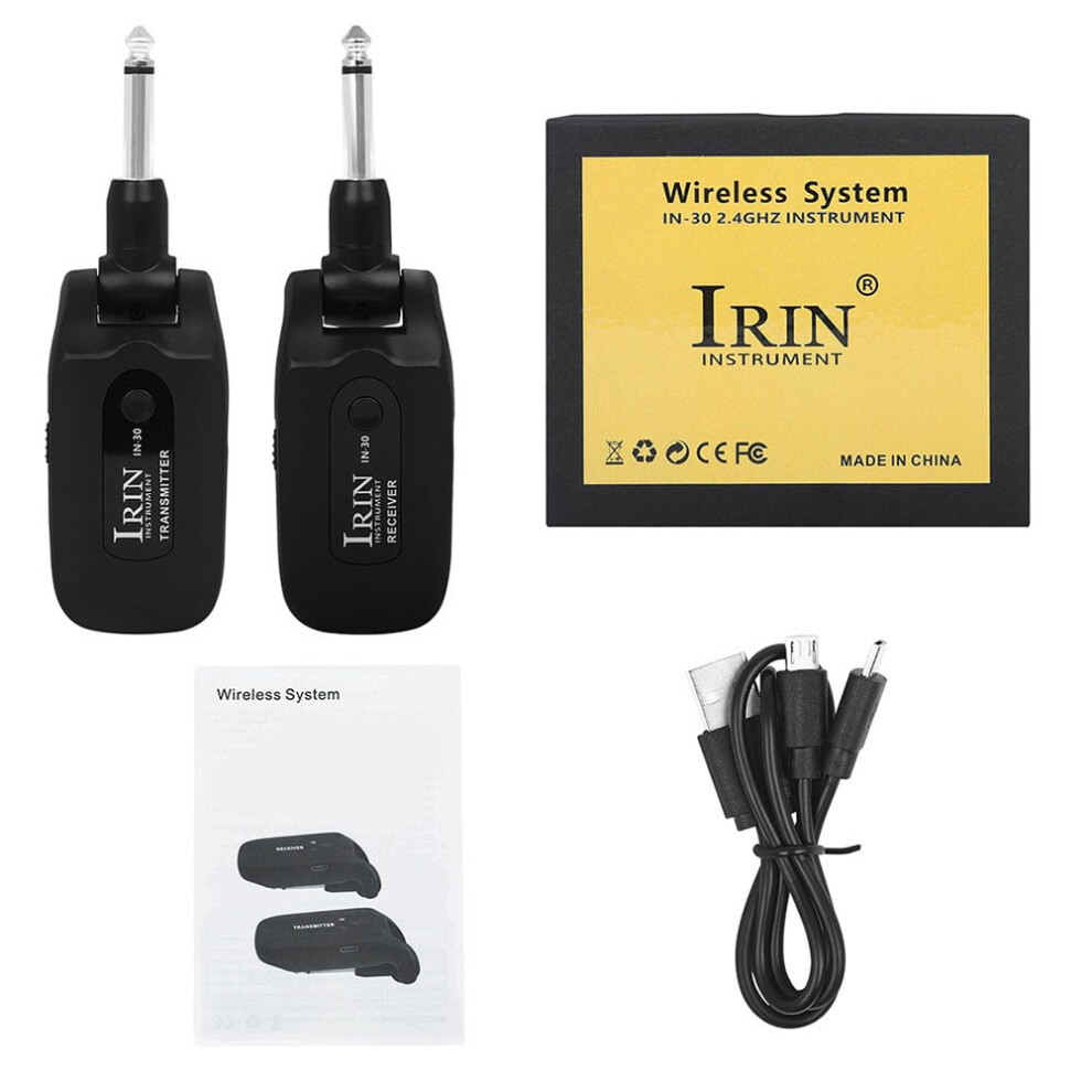 Irin Guitar Wireless System Transmitter Receiver Rechargeable For Guitar Bass 9773935102699