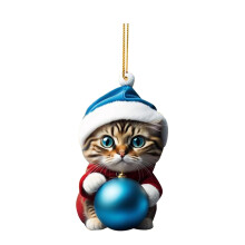 Kerst Kitty Car hanger, rugzak hanger, kerst huisdecoratie