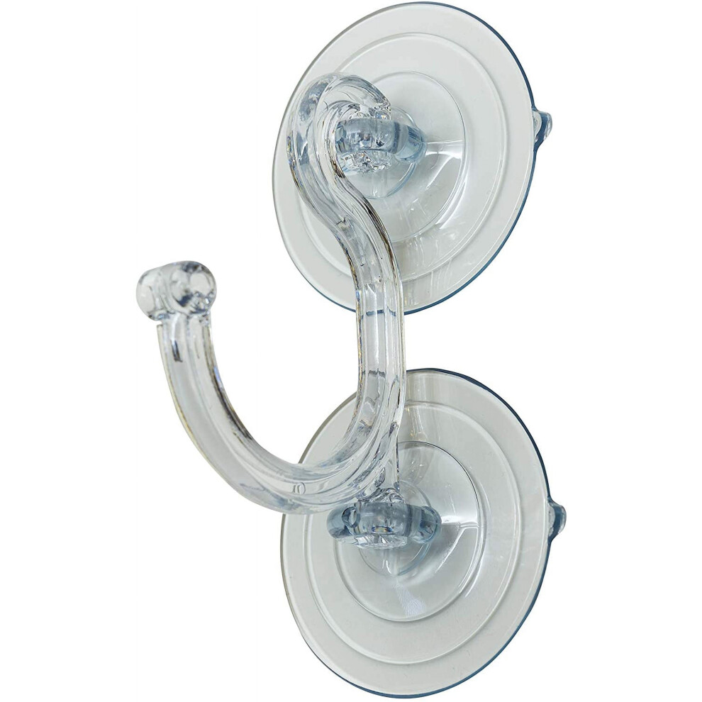 Geshop 5750-86-5034 Double Suction Wreath Hook, 3 In, Clear 9773935104532