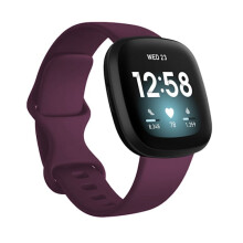 Farebný mäkký náramok kompatibilný s Fitbit Versa3 a Sense, príslušenstvo pre remienky na hodinky vo fialovočervenej farbe S