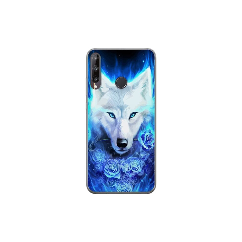 Compatible With Huawei P40 Lite E Transparent Case Wolf 9773935104266