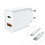 Chargeur double USB 18 W compatible iPhone avec 2 câbles 1