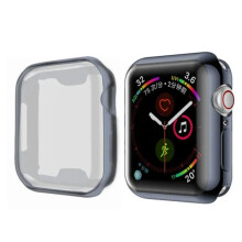 Hoesje compatibel met Apple Watch Ultra9 8 7 6SE5 4, schermbeschermer, 38mm40mm41mm42mm44mm45mm49mm Zachte transparante hoes, Space Gray