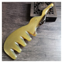 Buffalo Horn Comb Wide Tooth AntiStatic Handmade for Long Hair Scalp Massage 0.8cm Thick