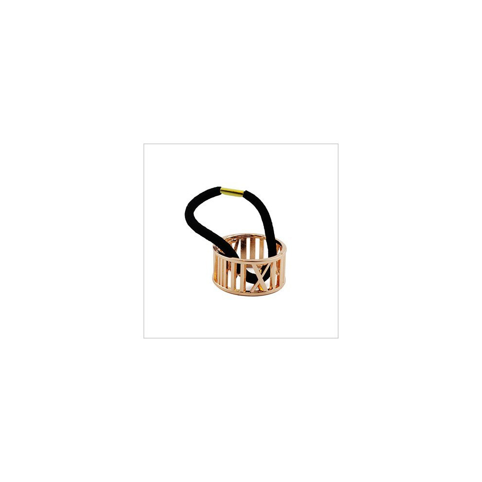 Unisex Gold Rose Hair Tie With Secure Elastic Hold And Stylish Finish Handmade 3Cm Ponytail Holder