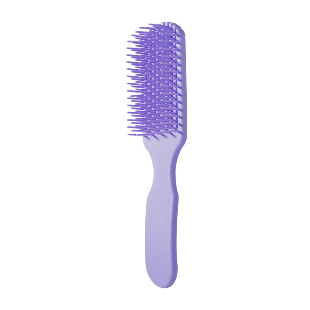 Unisex Purple Detangling Hair Brush With Boar Bristles For Frizz Control And Gentle Scalp Massage,