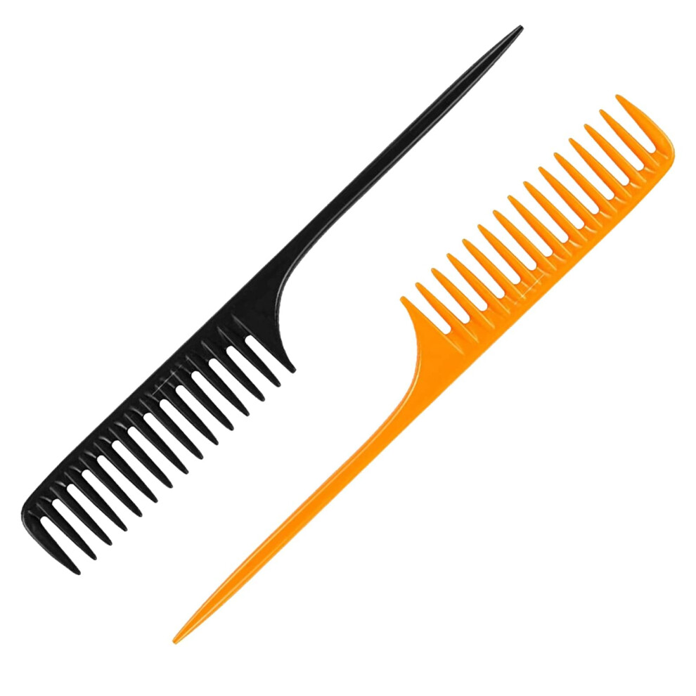 Unisex Hair Styling Comb With Wide Tooth Detangling And Precise Sectioning Tail For Curly And Straight Hair