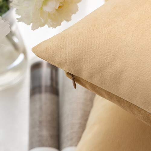 Διακοσμητικό μαξιλάρι Phantoscope Soft Silky Velvet Series, 20" x 20", ανοιχτό καφέ, 1 συσκευασία 1