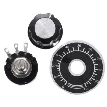 Potenciómetro rotativo cónico de carbono con diámetro y perilla, RV24YN20S B502 5K Ohm