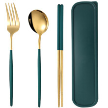 Flatware Camping Silverware Travel Utensils with Case Stainless Steel Cutlery Portable