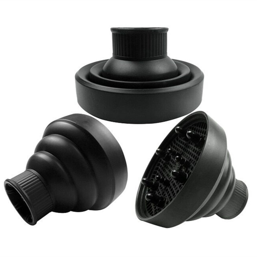 Unisex Hair Dryer Diffuser Silicone Collapsible Design For Curly Hair Reduces Frizz And Adds Volume