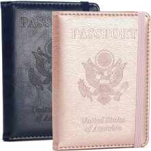 RFID Passport Holder Cover Traveling Passport Case, 2Pack