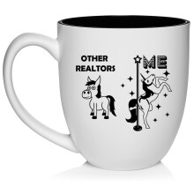 Realtor Superstar Unicorn Funny Real Estate Agent Ceramic Coffee Mug Tea Cup Gift for Her, Him, Friend, Coworker, Wife, Husband (16oz White)