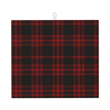 Christmas Plaid Dish Drying Mat For Kitchen Counter, Microfiber Dish Mat, Fast Absorbent Draining Pad