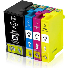 Cartouche d'encre de remplacement pour Epson 252XL T252XL compatible avec les imprimantes Workforce WF-7620, WF-7710, WF-3640 et WF-3630