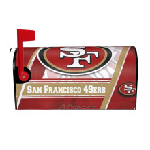 SF_49erss Mailbox Covers Sunscreen Waterproof Wraps Post Letter Box Cover Garden Yard Outdoor Decorations for Fans Gifts oxford 25.5x21 in