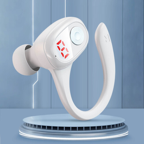 Quinlirra Bluetooth stereo oortelefoon met microfoon, compatibel met iOS en Android, wit