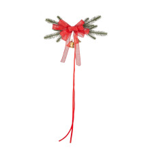 Konstgjord tallgirlang med röd rosett, stolsbågar för jul, bröllopsgång, bankett, heminredning, kompatibel med 25 cm vaser