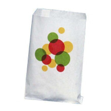 Pacote com 20 Sacolas para Doces - Estilo Retrô - Sacolas para Doces - Sacolas Brancas para Doces