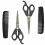 Ensemble de 4 ciseaux de coiffure professionnels avec peigne. 4