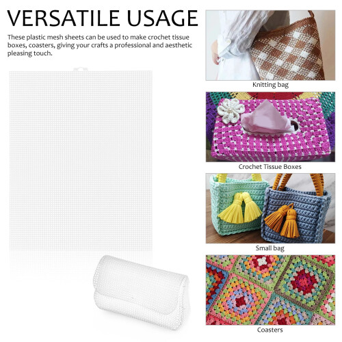 6 Pcs Plastic Canvas Patterns Cuttable Grid Pieces Sheet Three-dimensional Embroidery 2