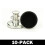Sew-Free Trouser Buttons - Adjust Size Black Multipack 10-Pack 1