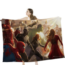 Hggkaie-flanellihuopa, Avengers-sarjakuvaheittohuopa, kevyt pehmohuopa sängylle, sohvalle, toimistolle, matkalle - 75x102 cm B2MT-089