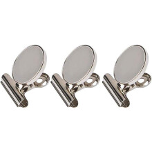 Cleme magnetice super puternice, pachet de 3, lățime 31 mm, compatibile cu frigider și tablă albă, magneți din neodim, albi