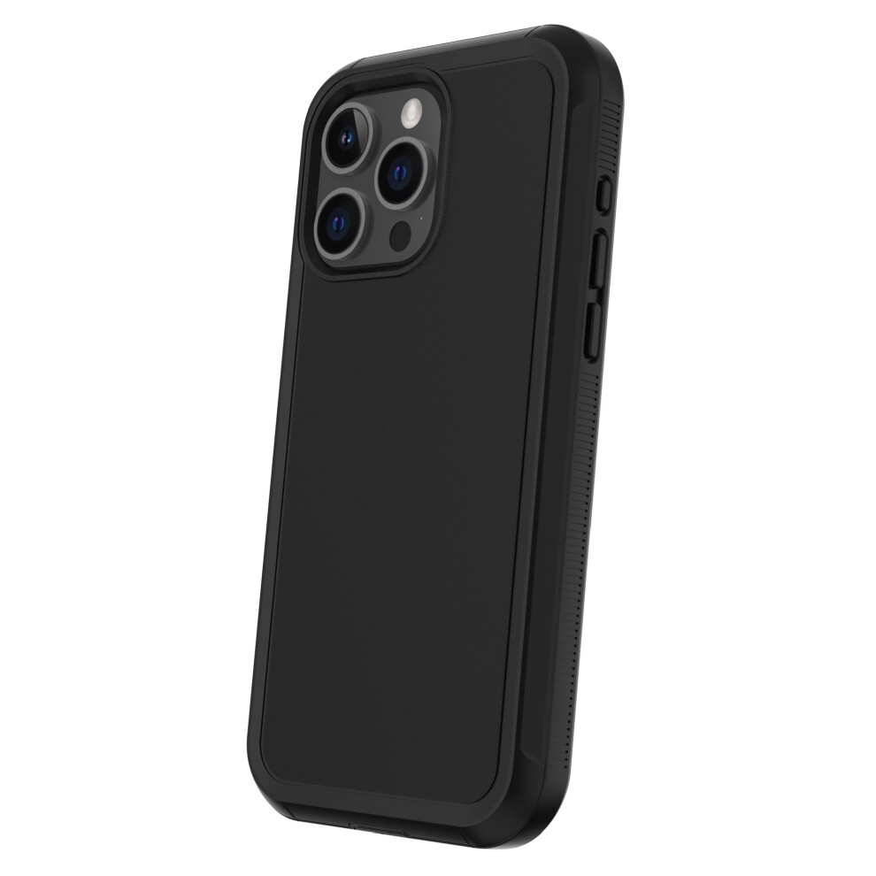 Rugged Phone Case With Holster For Compatible With Iphone 15 Pro Max - Black 9773935106611