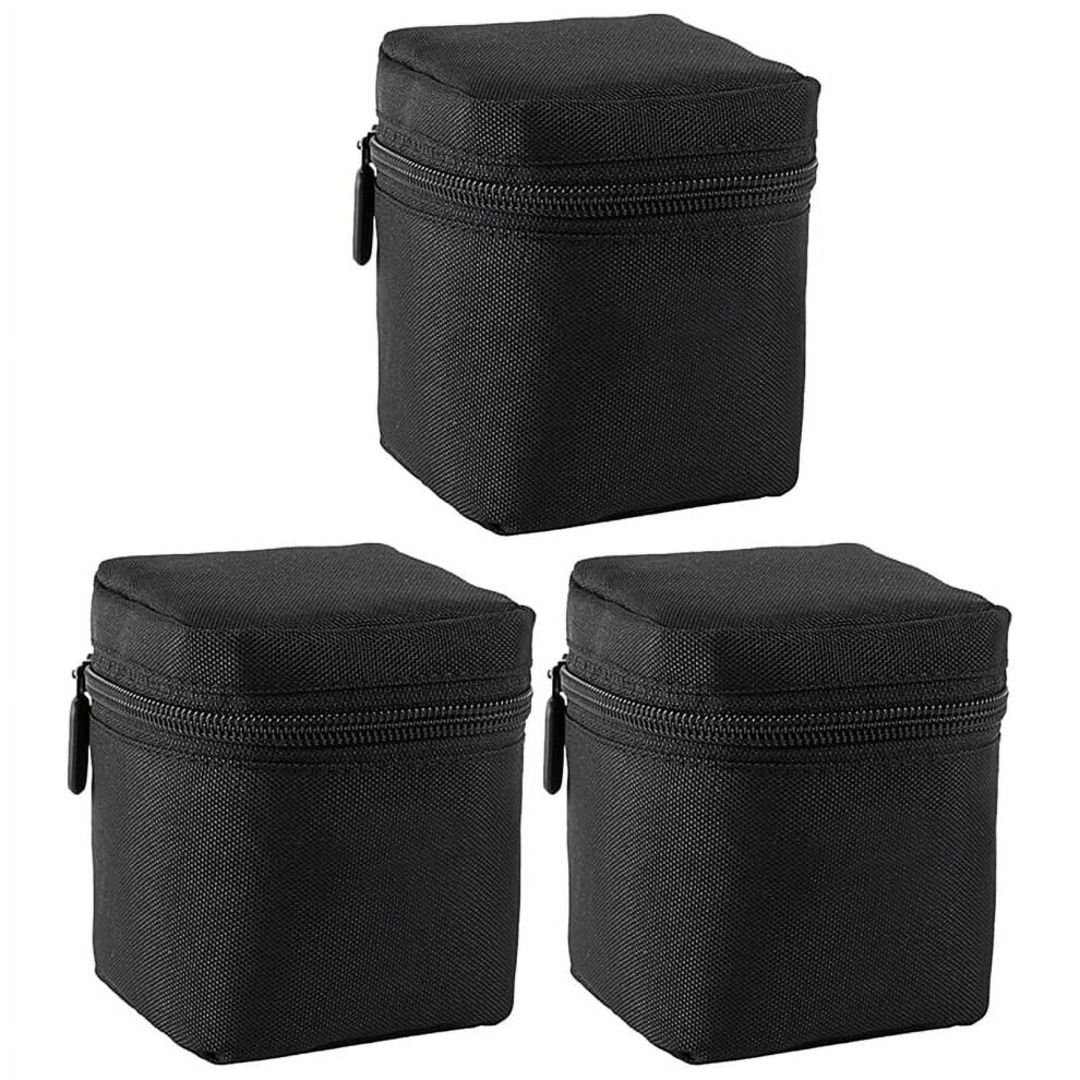 3X Camera Lens Bag Dslr Padded Thick Shockproof Protective Pouch Case Lens Pouch For Dslr Camera 9773935106444