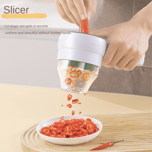 2 In1 Food Processor Electric Vegetable Slice /Chopper Multifunctional Household Kitchen Garlic Machine 2