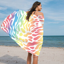 Übergroße Mikrofaser-Strandtücher aus Hawaii mit Blumen- und Batikmuster, schnelltrocknend, leicht, sandabweisend, für Pool oder Strand