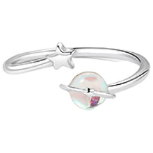 Partnerring mit verstellbarem Design, Astronauten-, Sternen- und Planetenmotiv – Modeschmuck für Damen und Herren – Valentinstagsgeschenk