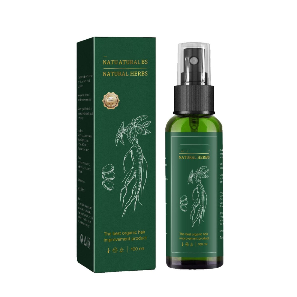 Red Ginseng Hair Regrowth Spray And Herbal Hair Growth Serum For Thinning Hair, Anti Hair Loss 1Pcs