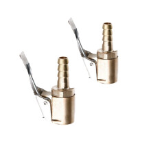 2 Pack Brass Tire Air Chuck with 8mm & 6mm Locking Valve Connector for Car, Truck, Motorcycle Inflator