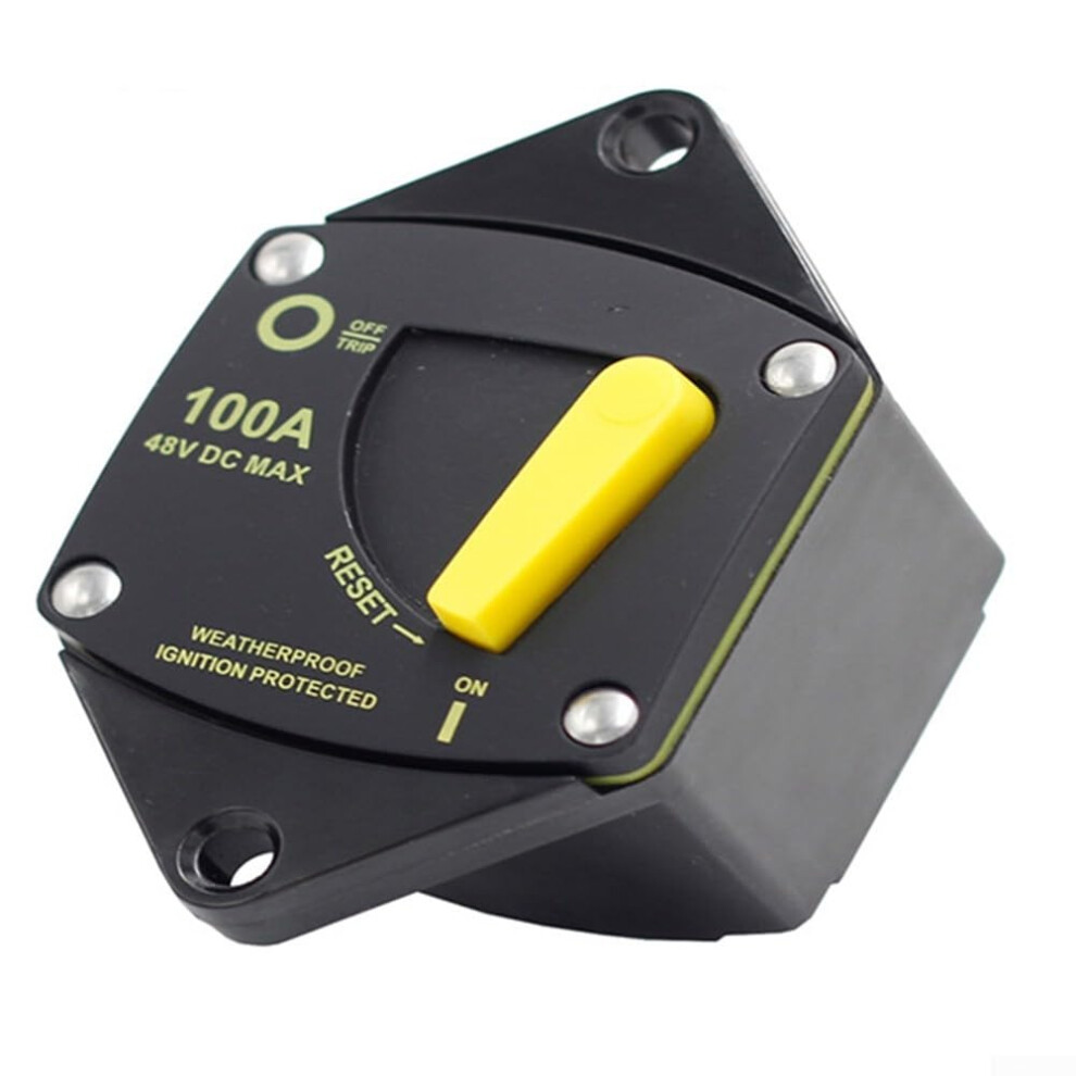 100A Manual Reset Circuit Breaker With Overcurrent Protection For 12V 24V 48V Marine Rv Systems 9164114860378