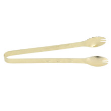 Durable Stainless Steel Kitchen Tweezers Gold Plated Ice Tongs for Food & Sugar