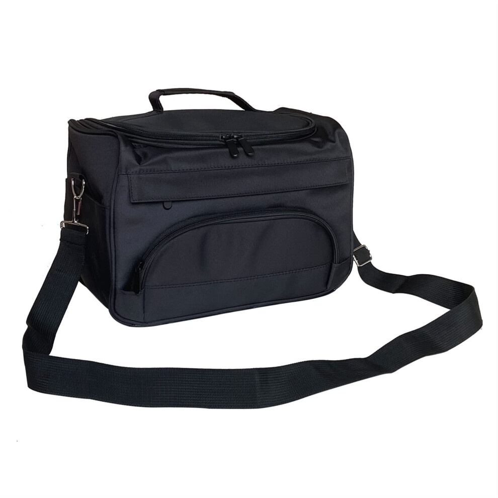 Barber Tool Bag With Secure Scissor Holders, Canvas Hair Stylist Organizer For Travel 9164114786258