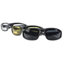Motorcycle Riding Glasses 3 Pack Dustproof Padded Goggles Smoke Clear Yellow Lenses