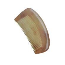 Natural Buffalo Horn Comb AntiStatic Fine Teeth Hair and Beard Styling Ergonomic Grip for Men and Women