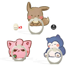 3PCS Fairy Fat Monster Phone Ring, Universal 360Adjustable Phone Case Finger Stand Holder Desk Stent Mount