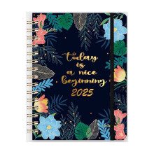 Cailmei 2025 Daily Planner Notebook 2025 Schedule Plan A5 Coil Weekly Journal English Notebook Notebook C C