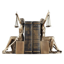 Decorative Bookends European Goddess Justice Statue Elegant Home Office Shelf Organizer 3.5x11x26cm