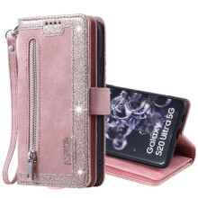 Flip Case for compatible with Samsung Galaxy S20 Ultra Kickstand Lanyard Wallet Pu Leather 9 Card Slots