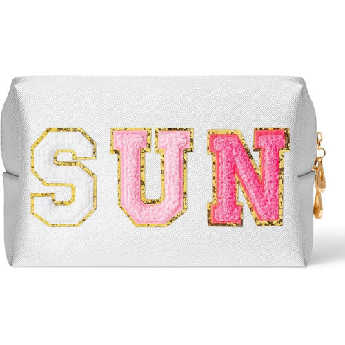 Τσάντα καλλυντικών Preppy Patch Sun, συμβατή με αντηλιακό και προϊόντα περιποίησης, 1