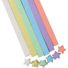540 Sheets Origami Stars Paper Strips, Double Sided, 7 Assorted Gradient Macaron Colors, Lucky Star Craft for Gifts & Decor