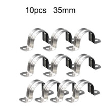 HONGDI 10Pcs 304 Stainless Steel Pipe Holder U Shape Clamp Pipe Clamp Set