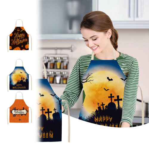 Ποδιά Jacenvly για το Halloween - Τρομακτική διακόσμηση κουζίνας και αξεσουάρ μαγειρικής,